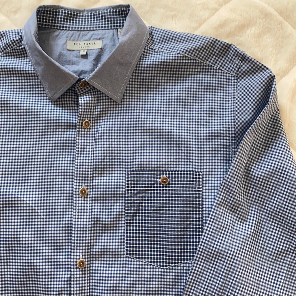Ted Baker XL gingham dress shirt